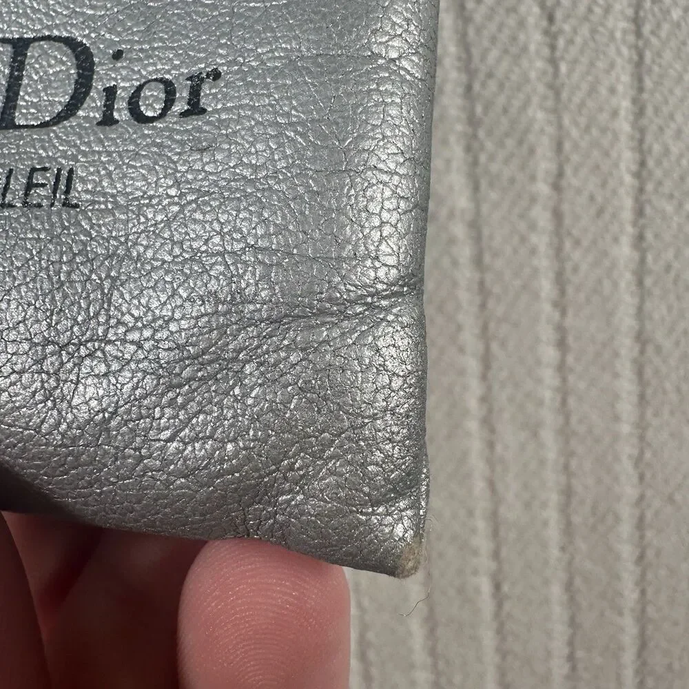 Vintage Christian Dior Sunglasses Case Glasses Case Silver Lunettes De Soleil